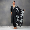 Black Cutdana Suit  in chinon