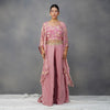 Pink Shells Indo-Western  in Crepe
