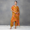 Mustard Digital Printing Suit  in chinon