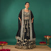 Black Hand Embroidery Lehenga in Georgette
