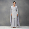 Lavendar Hand Embroidery Suit  in chinon