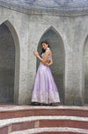 Lavendar Pearl Lehenga in Organza